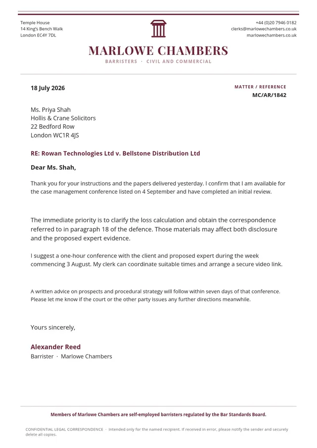 traditional law firm letterhead template