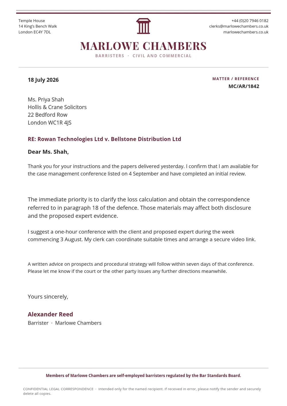 traditional law firm letterhead template
