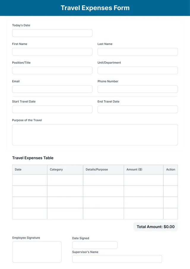 travel-expense-report form