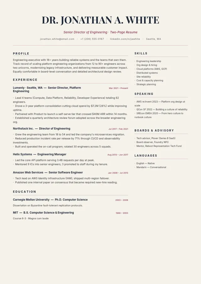 two-page-resume form