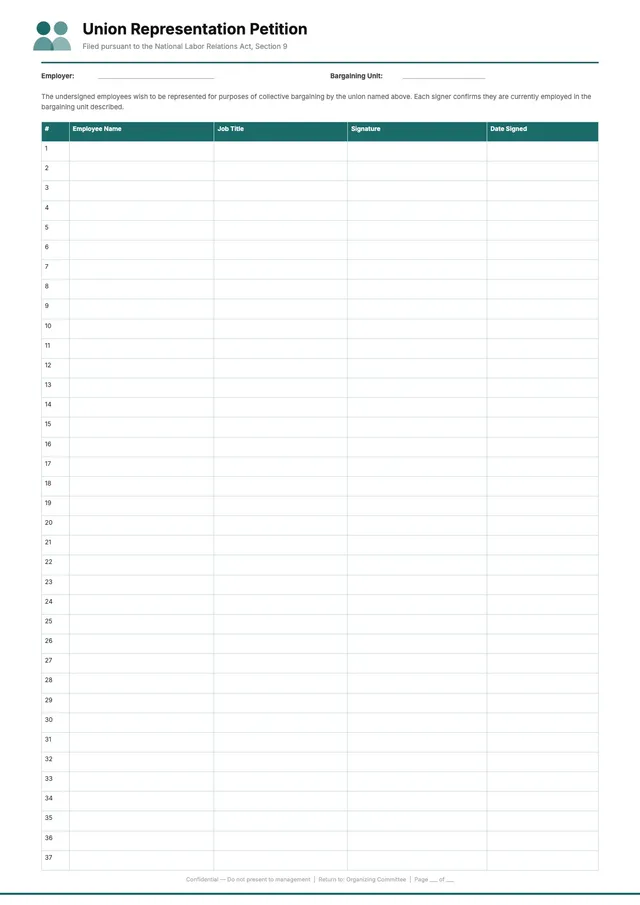 union-representation-petition form