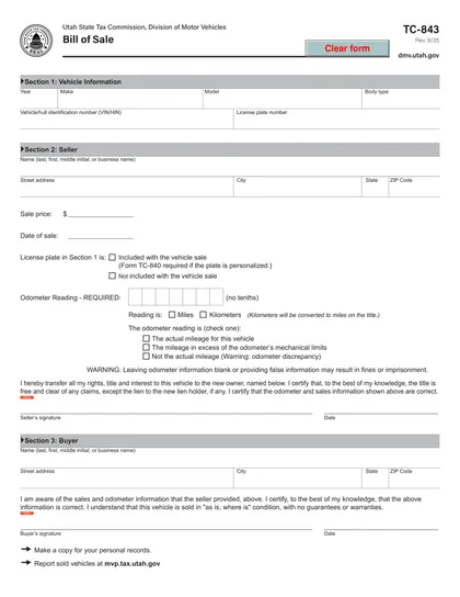 utah-bill-of-sale form