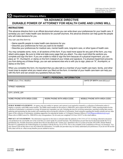 va-10-0137 form