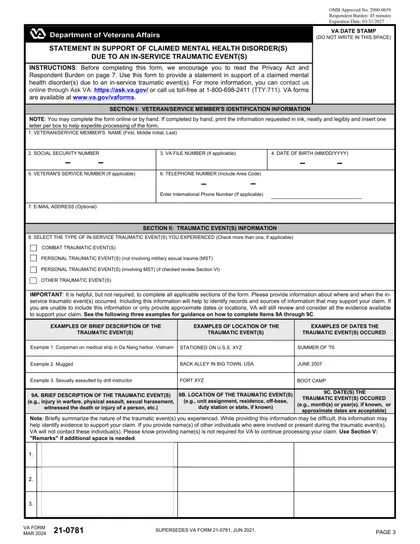 va-21-0781 form