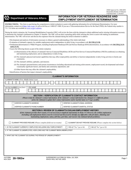va-28-1902w form