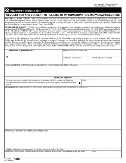 va-3288 form