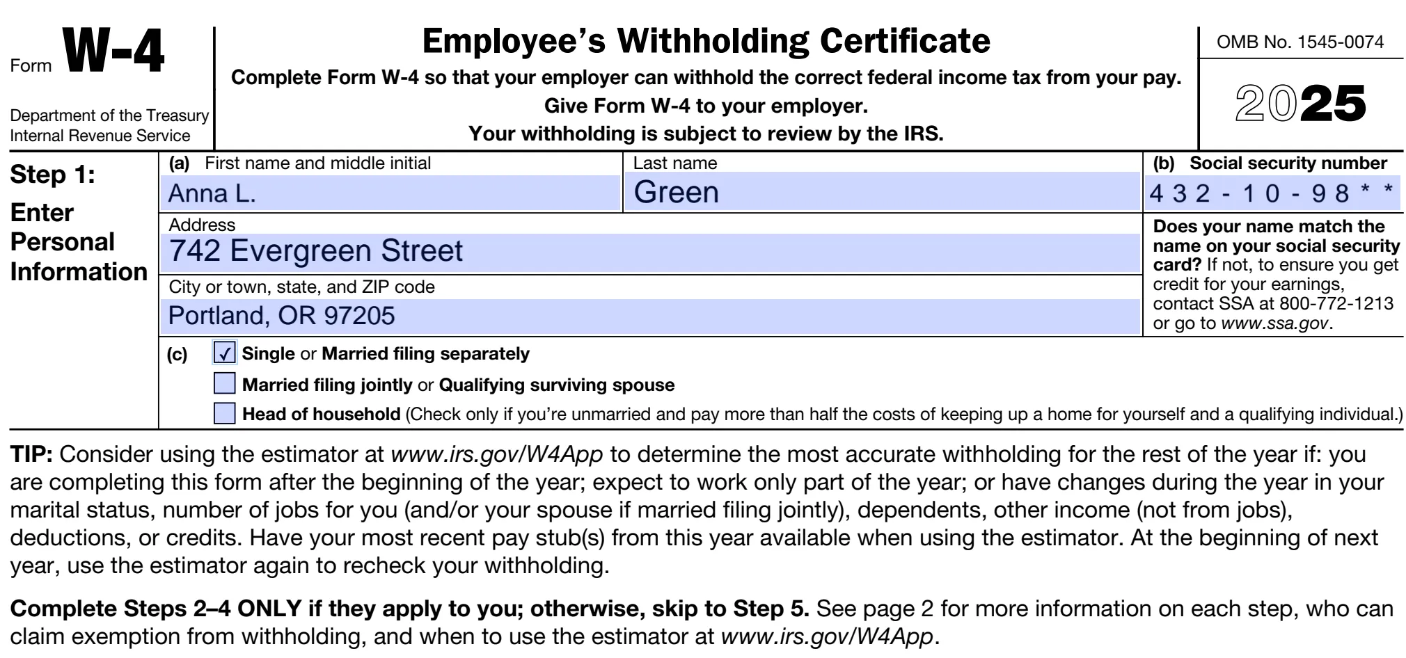 w-4 form 2025