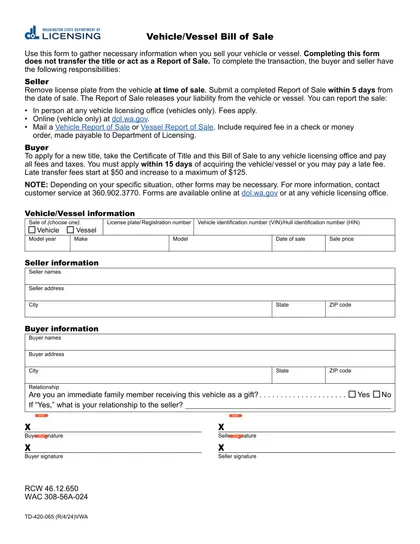 washington-bill-of-sale form