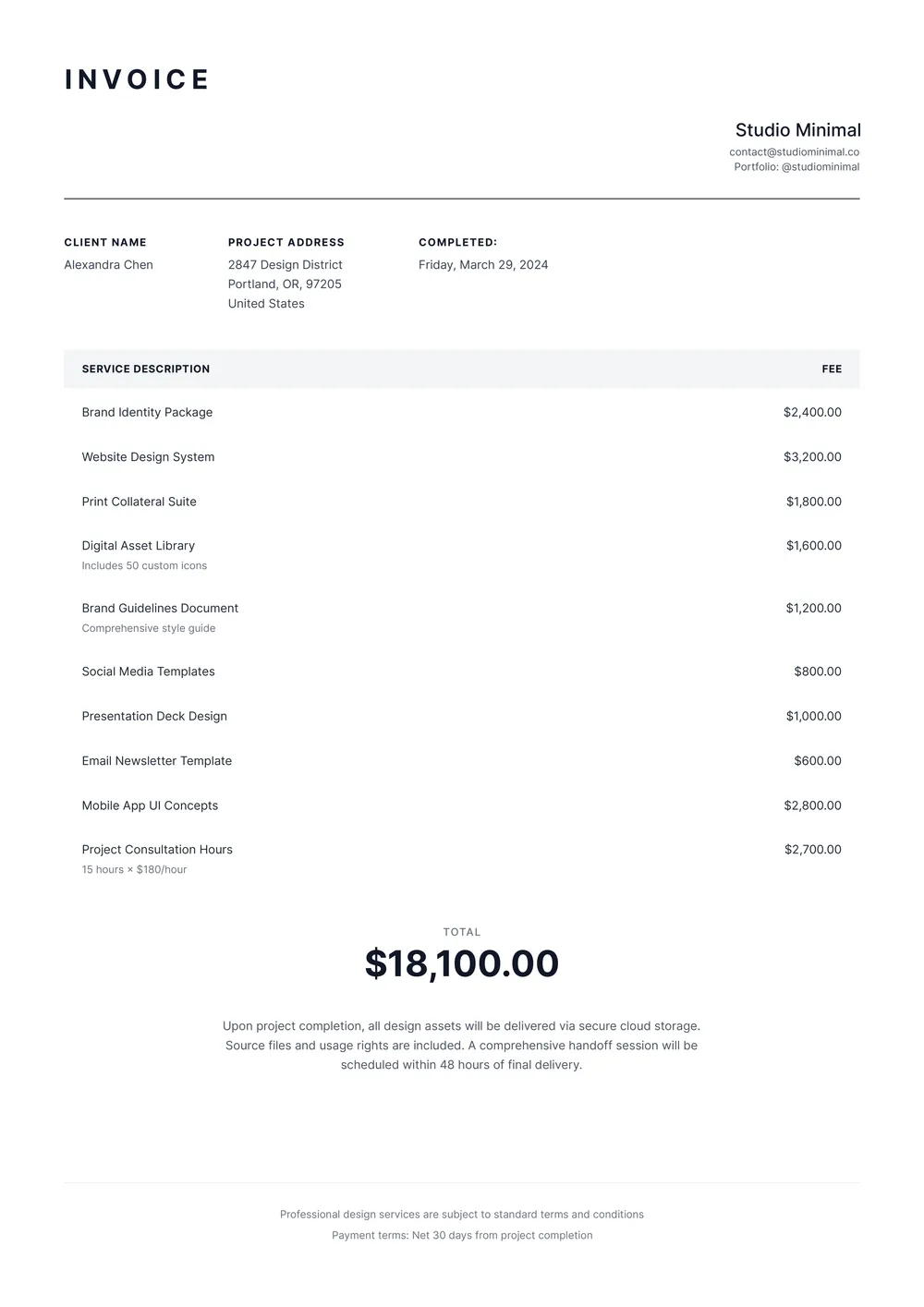wholesale invoice template
