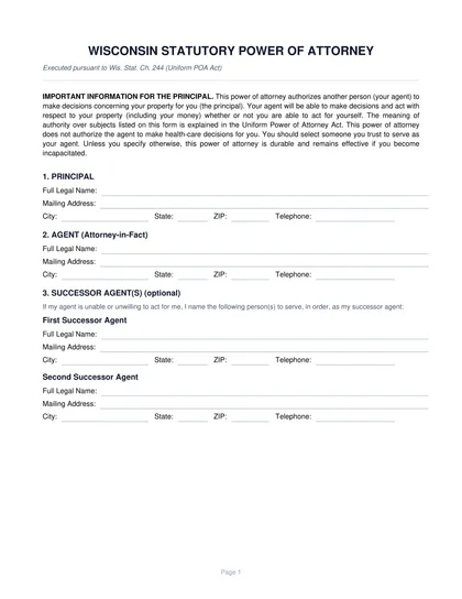 wisconsin-power-of-attorney form