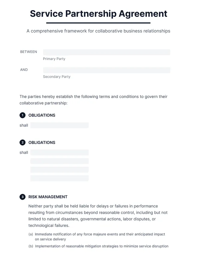 Agreement Contract Template