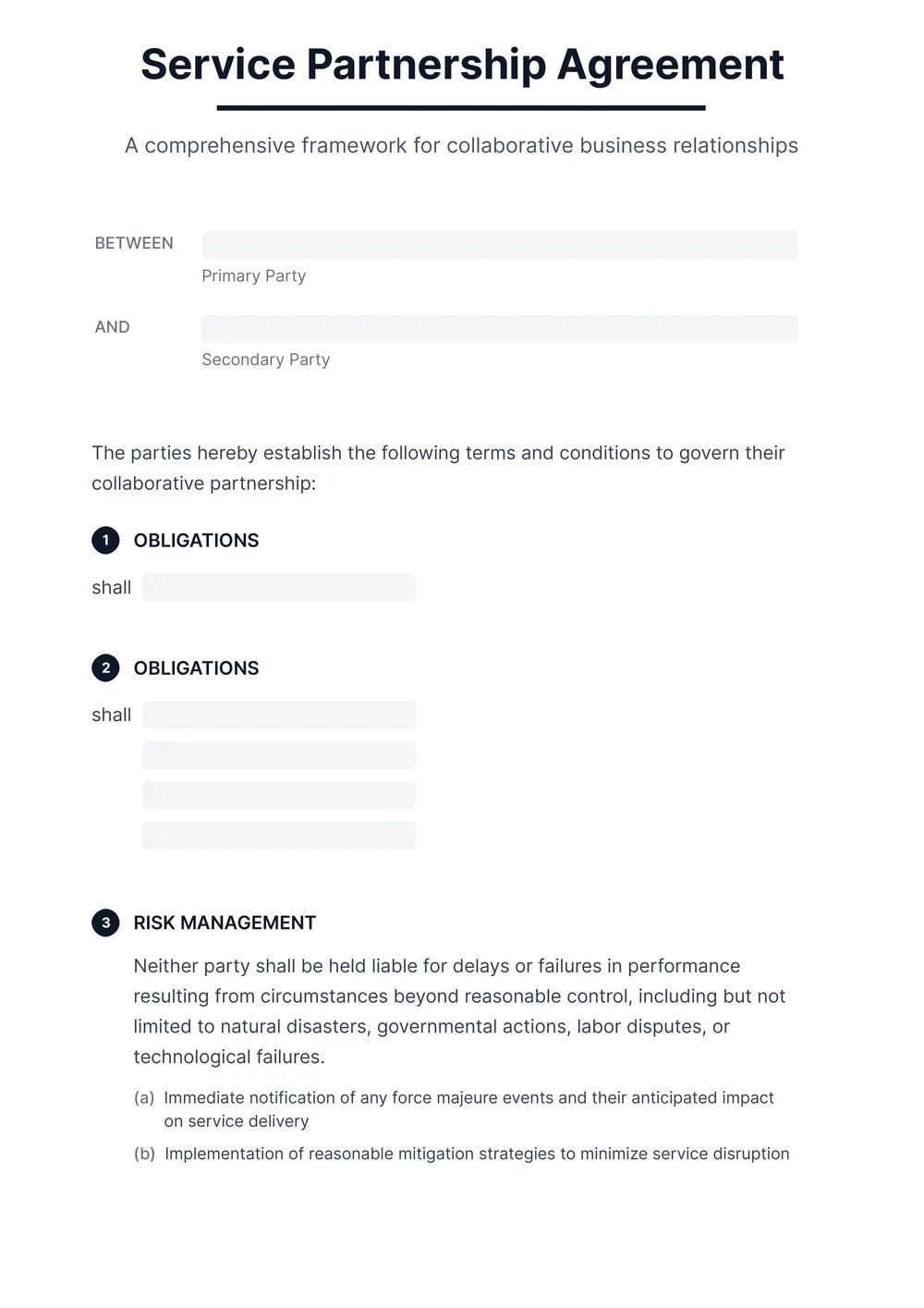 agreement-contract form