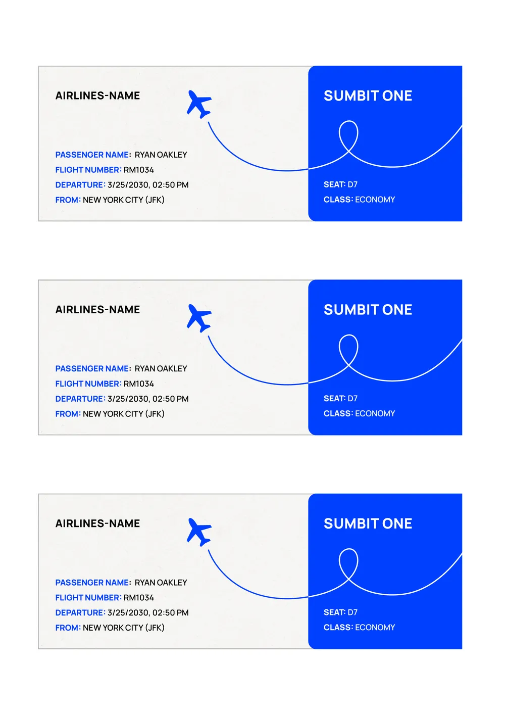 airline-ticket form