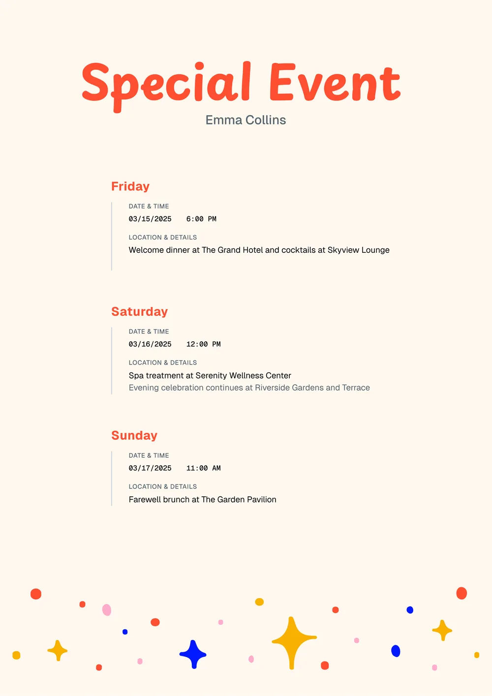 bachelorette-itinerary form