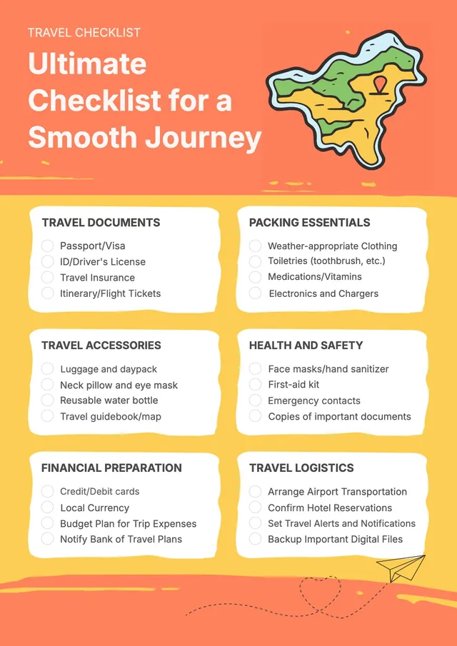 Bright Travel Checklist