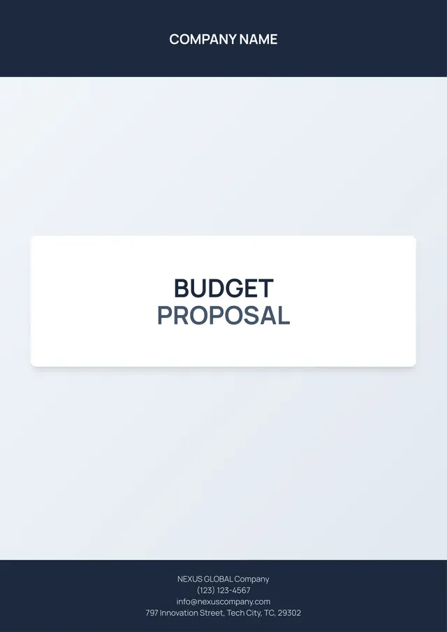 Budget Request Template