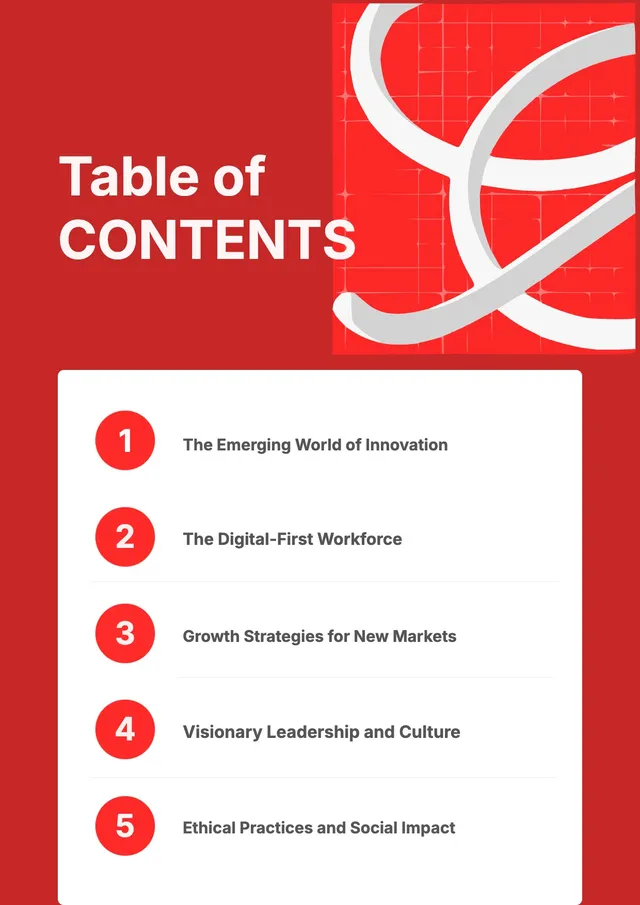 Business Book Table of Contents