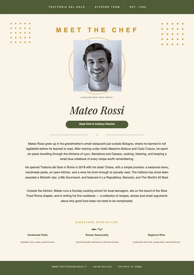 Chef Bio