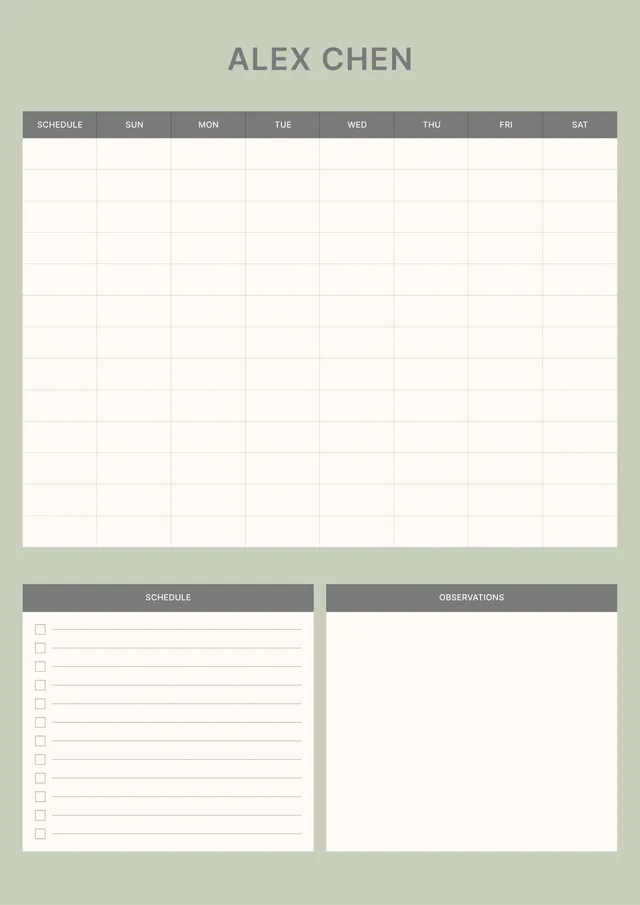 Chore Chart Template
