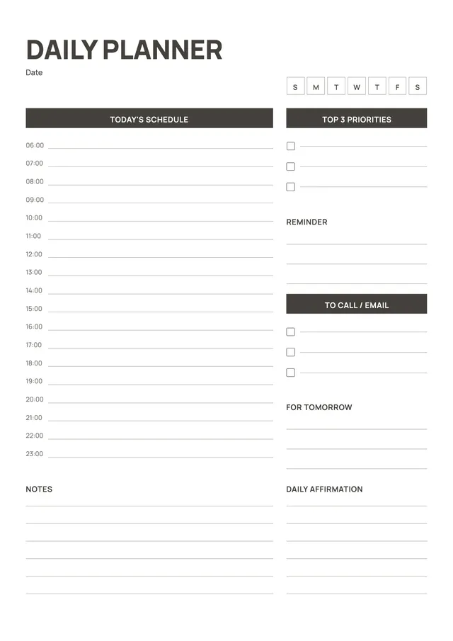 Classic Daily Planner