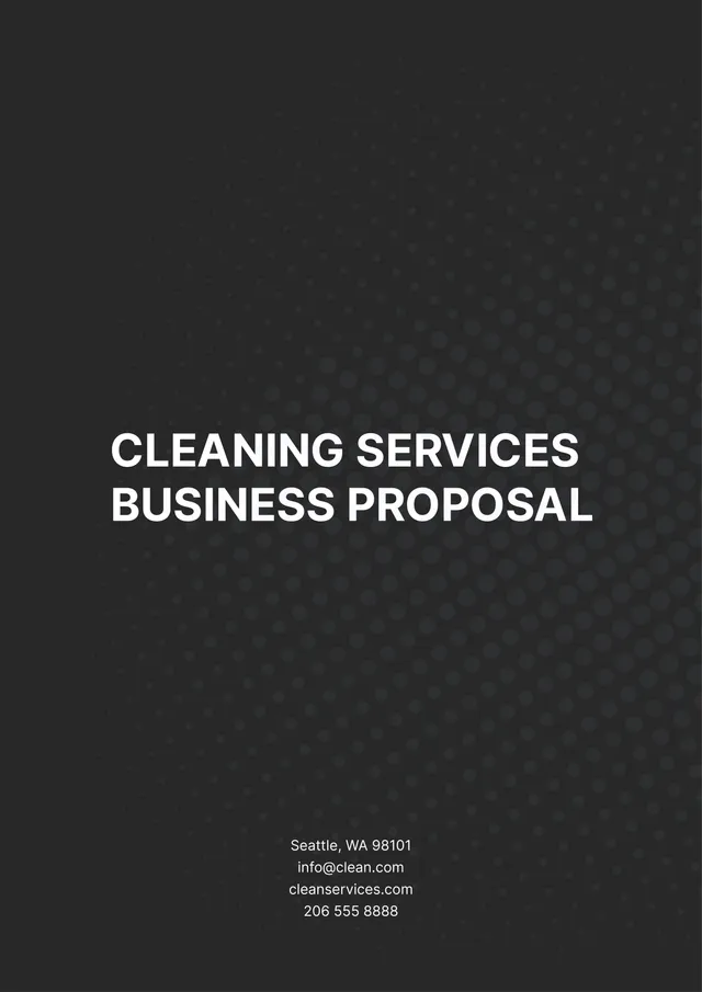 Cleaning Proposal Template