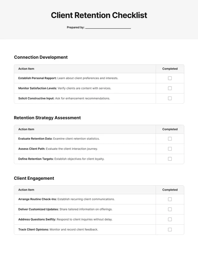 Client Onboarding Checklist Template