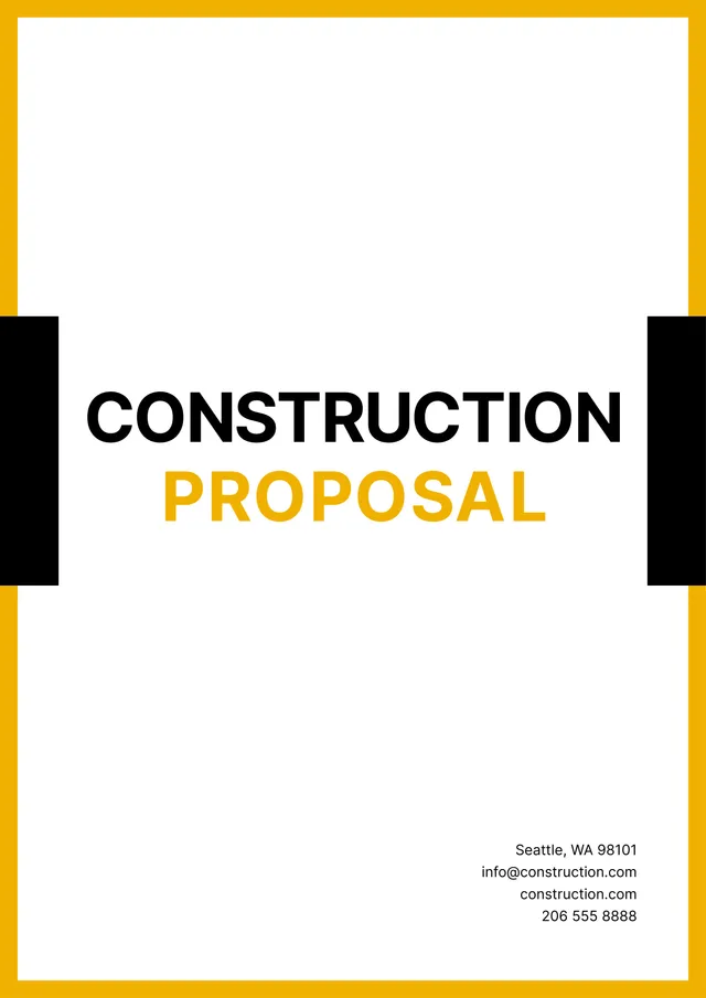 Construction Proposal Template