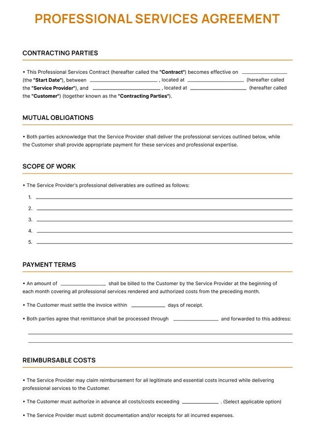 Consulting Contract Template