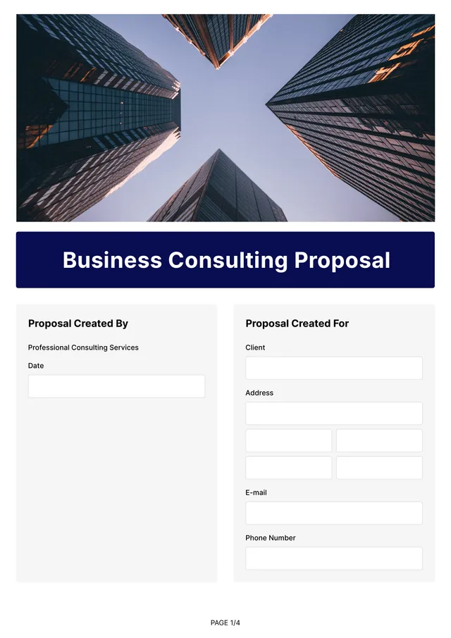 Consulting Proposal Template
