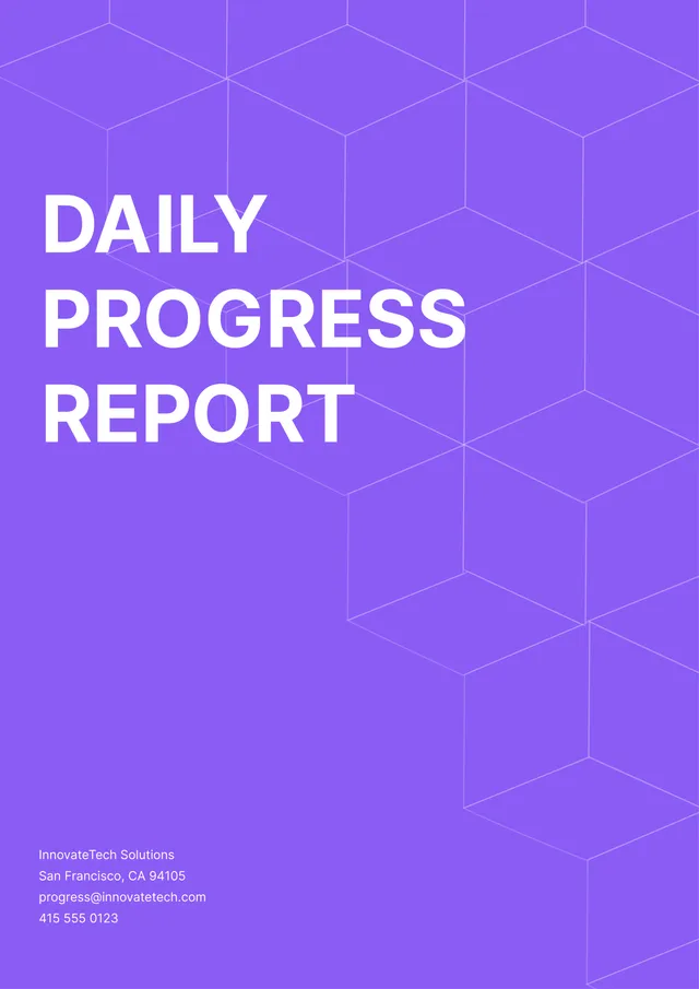 Daily Progress Report Template