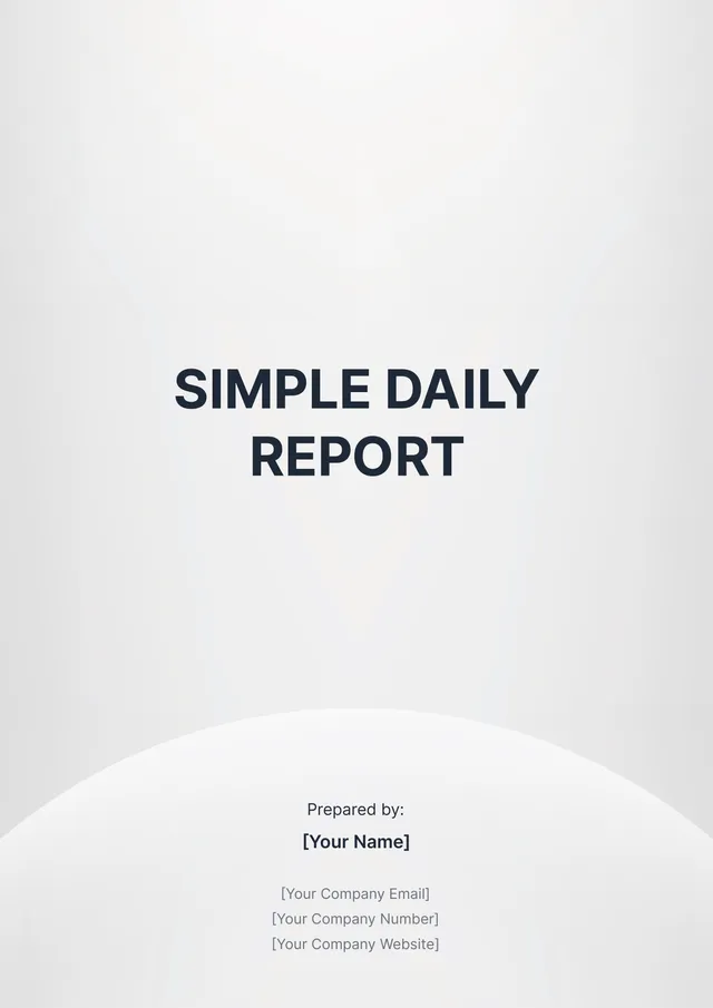 Daily Report Template