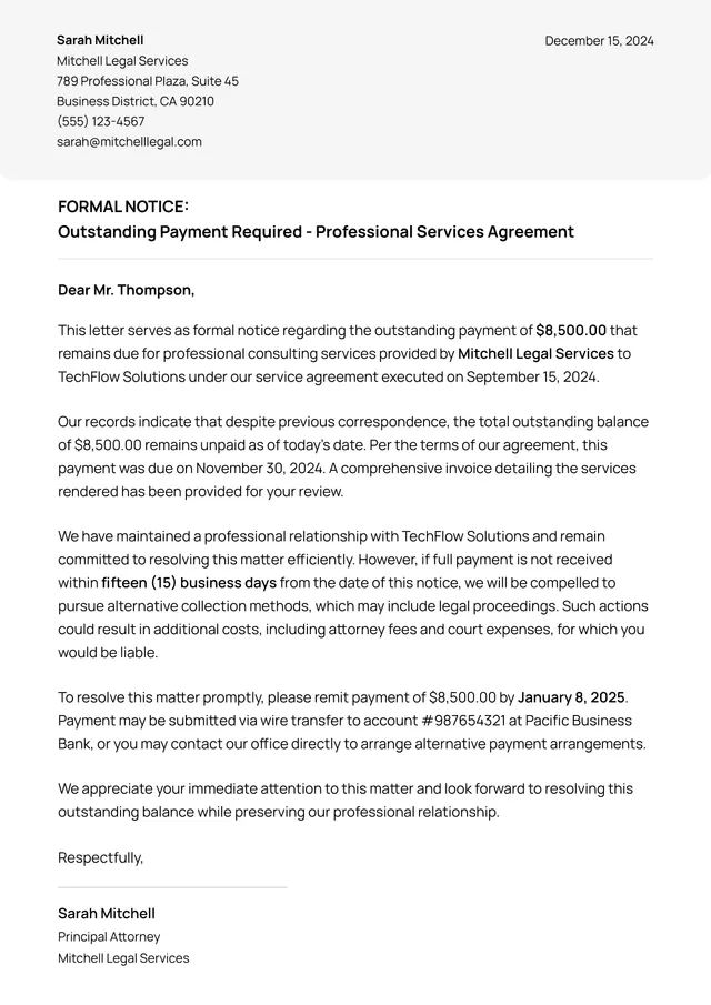 Demand Letter Template