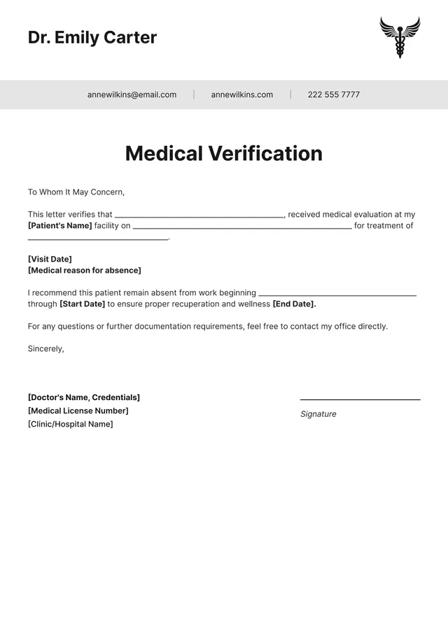 Doctor Note Template