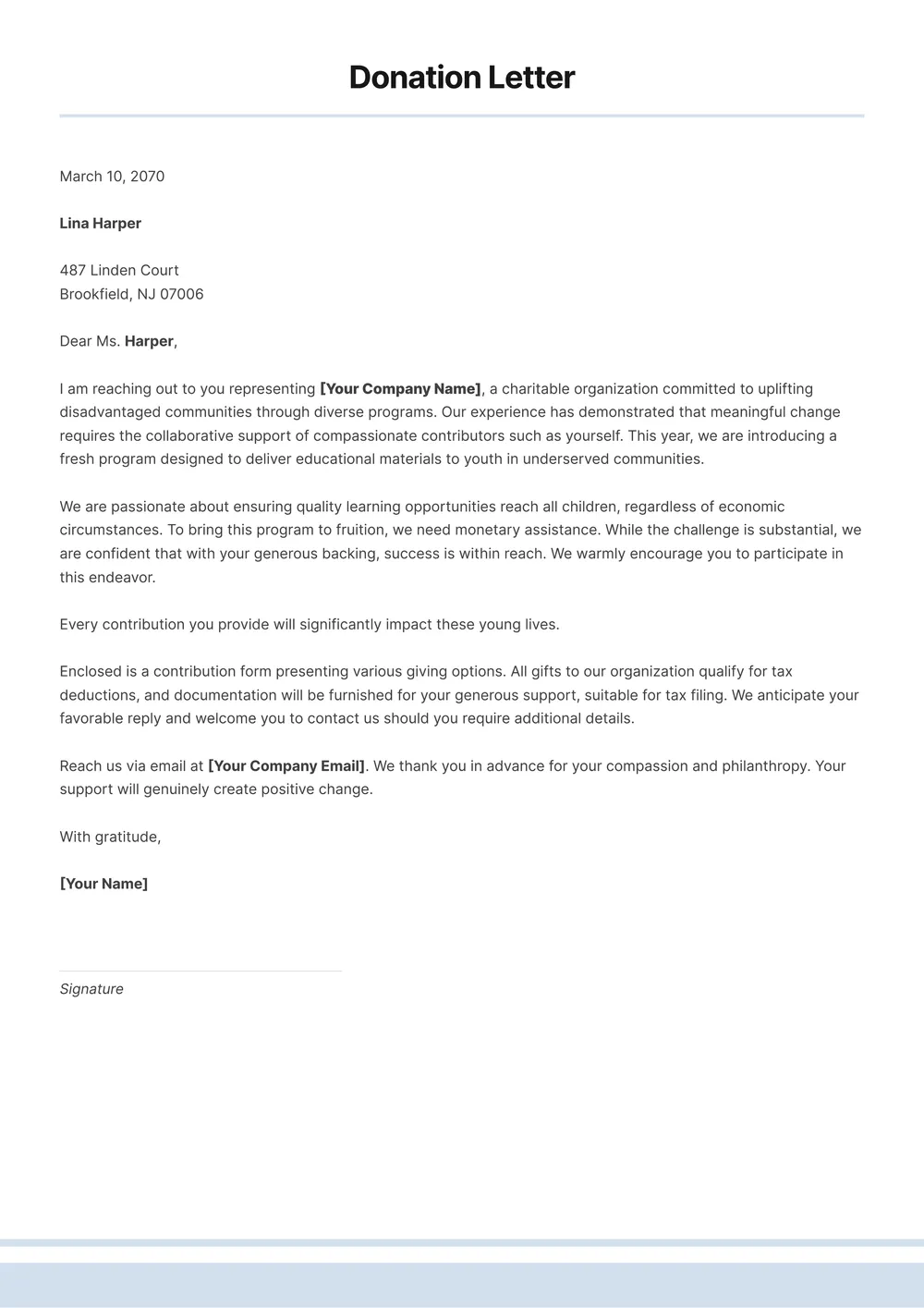 donation-letter form