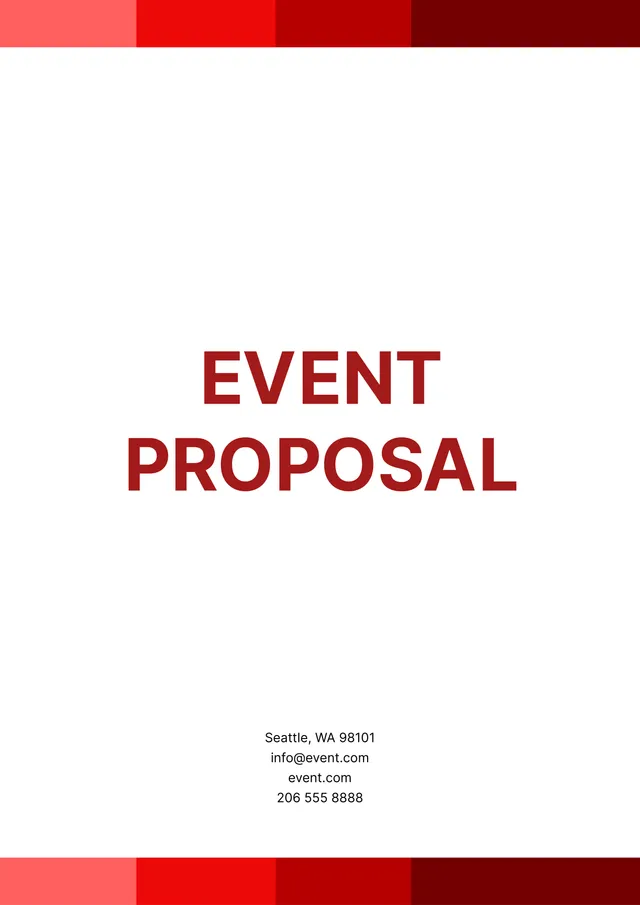 Event Proposal Template