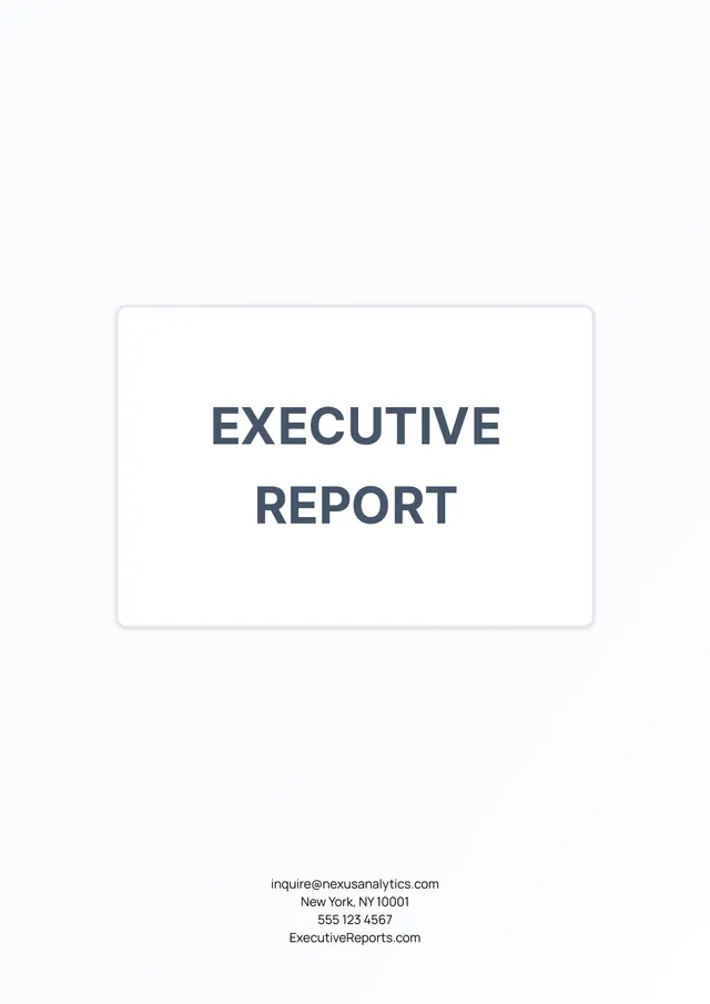 Executive Report Template