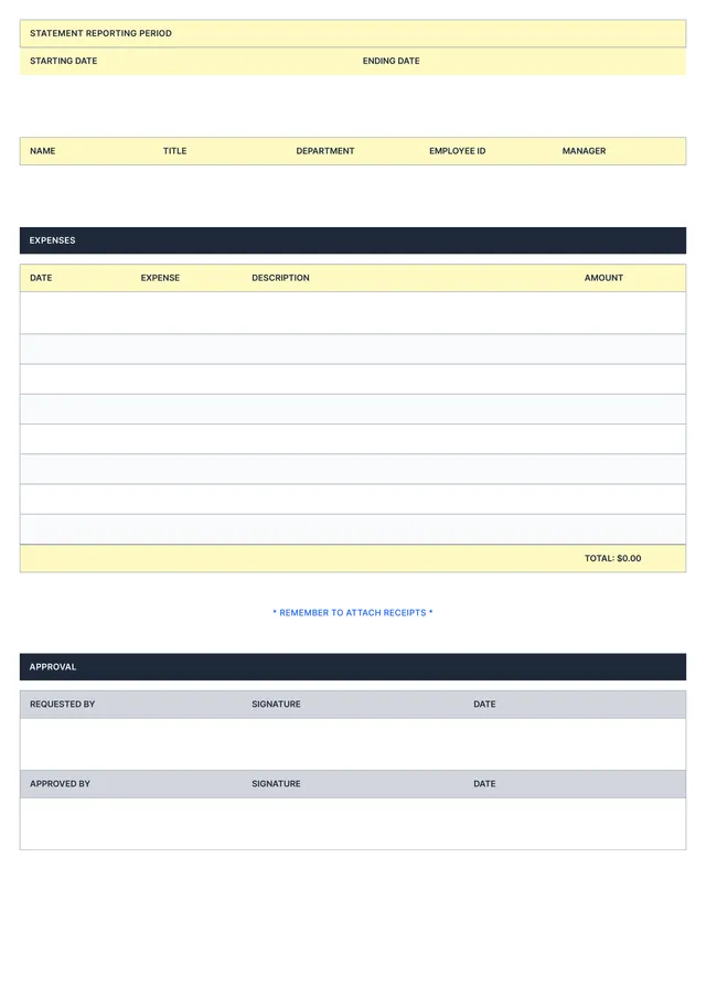 Expense Report Template