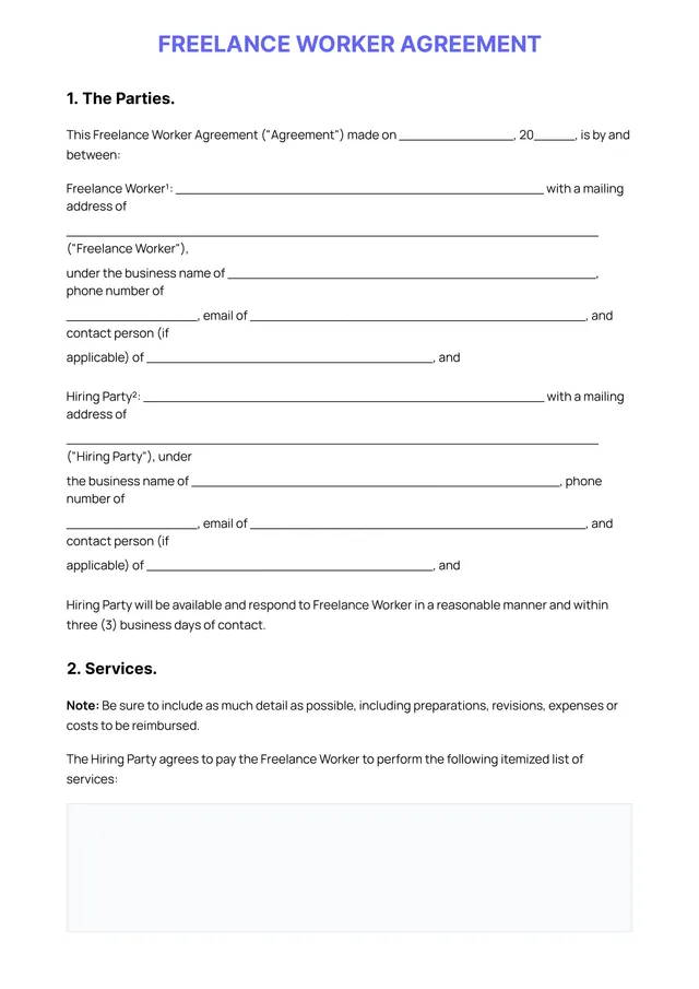 Freelance Contract Template