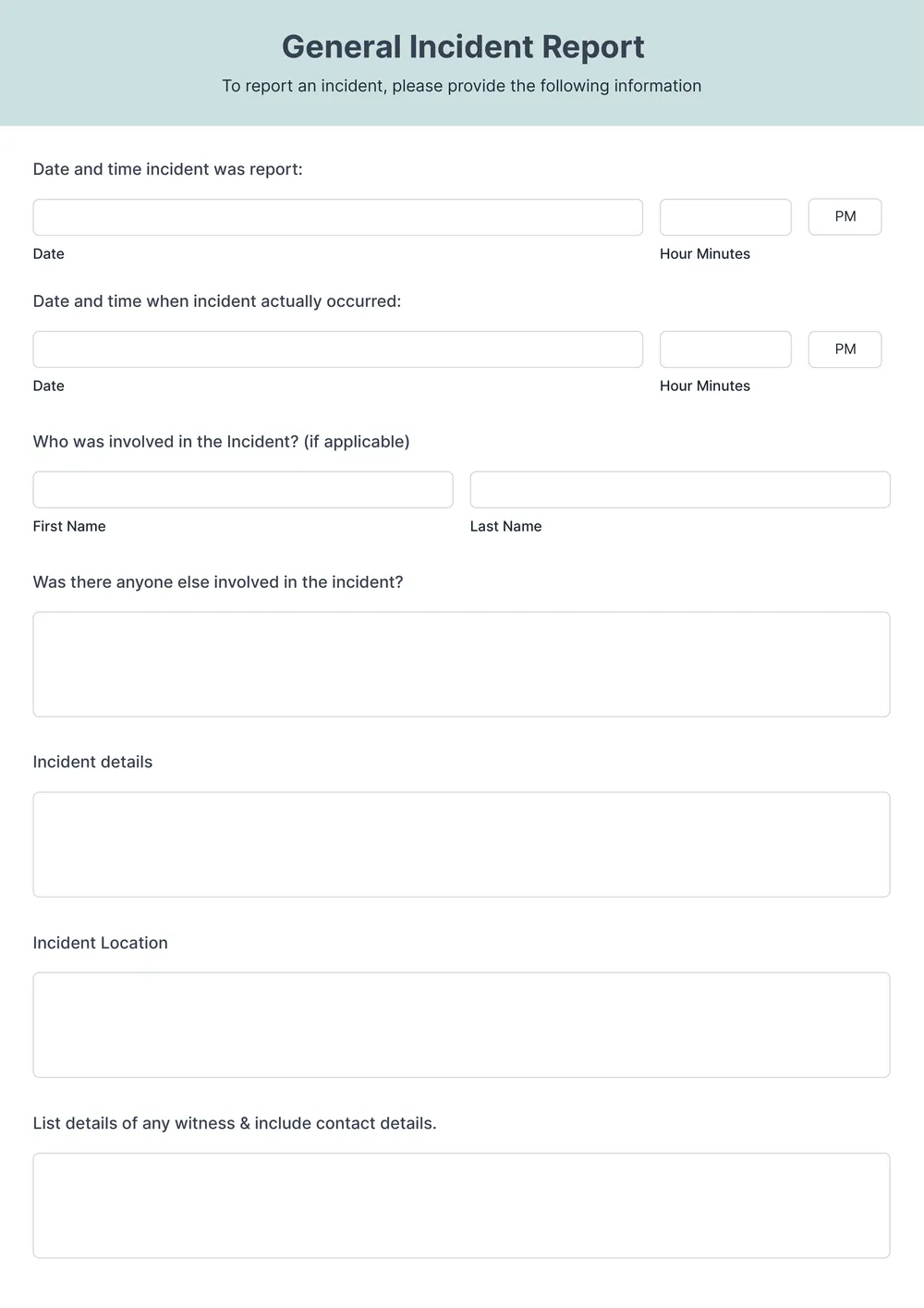 general-incident-report-form form