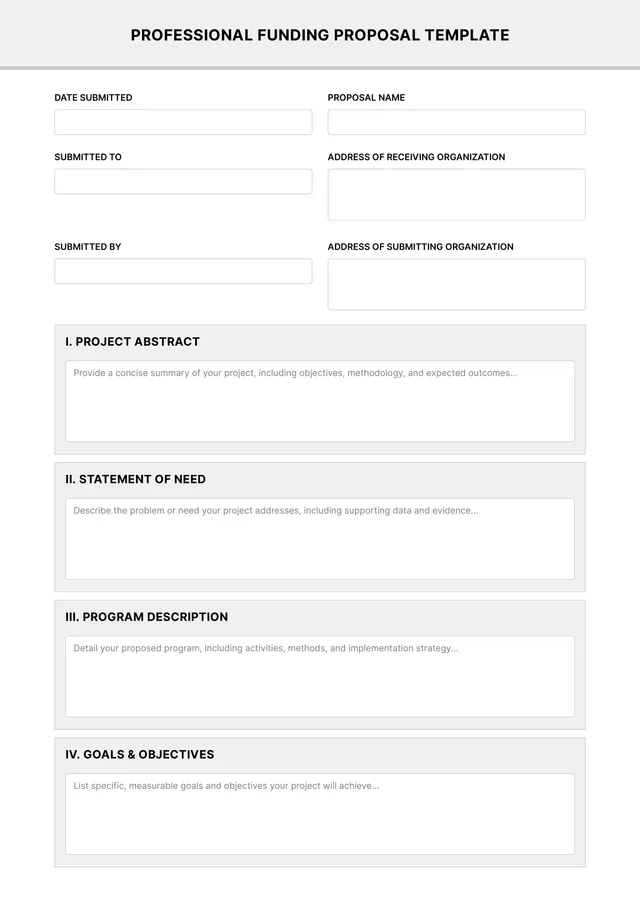 Grant Application Template