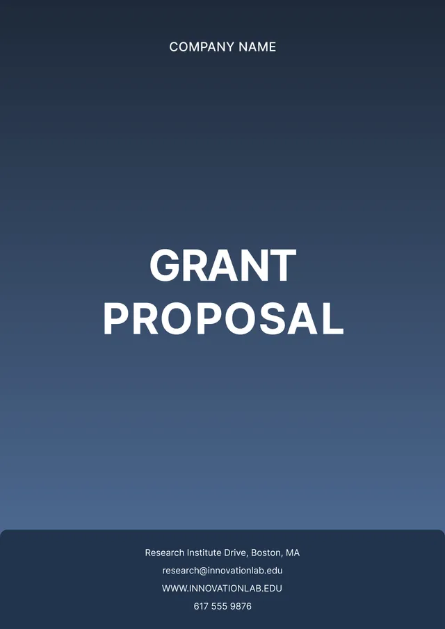 Grant Proposal Template