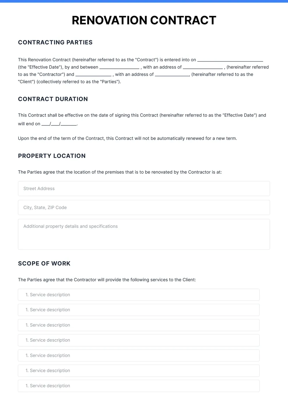 home-improvement-contract form