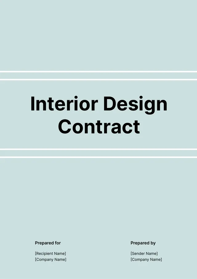 Interior Design Contract Template