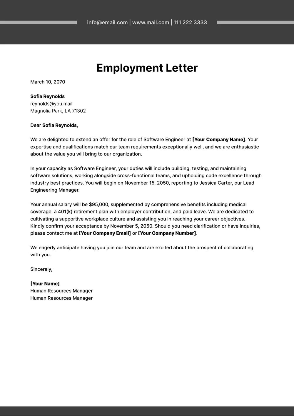 letter-of-employment form