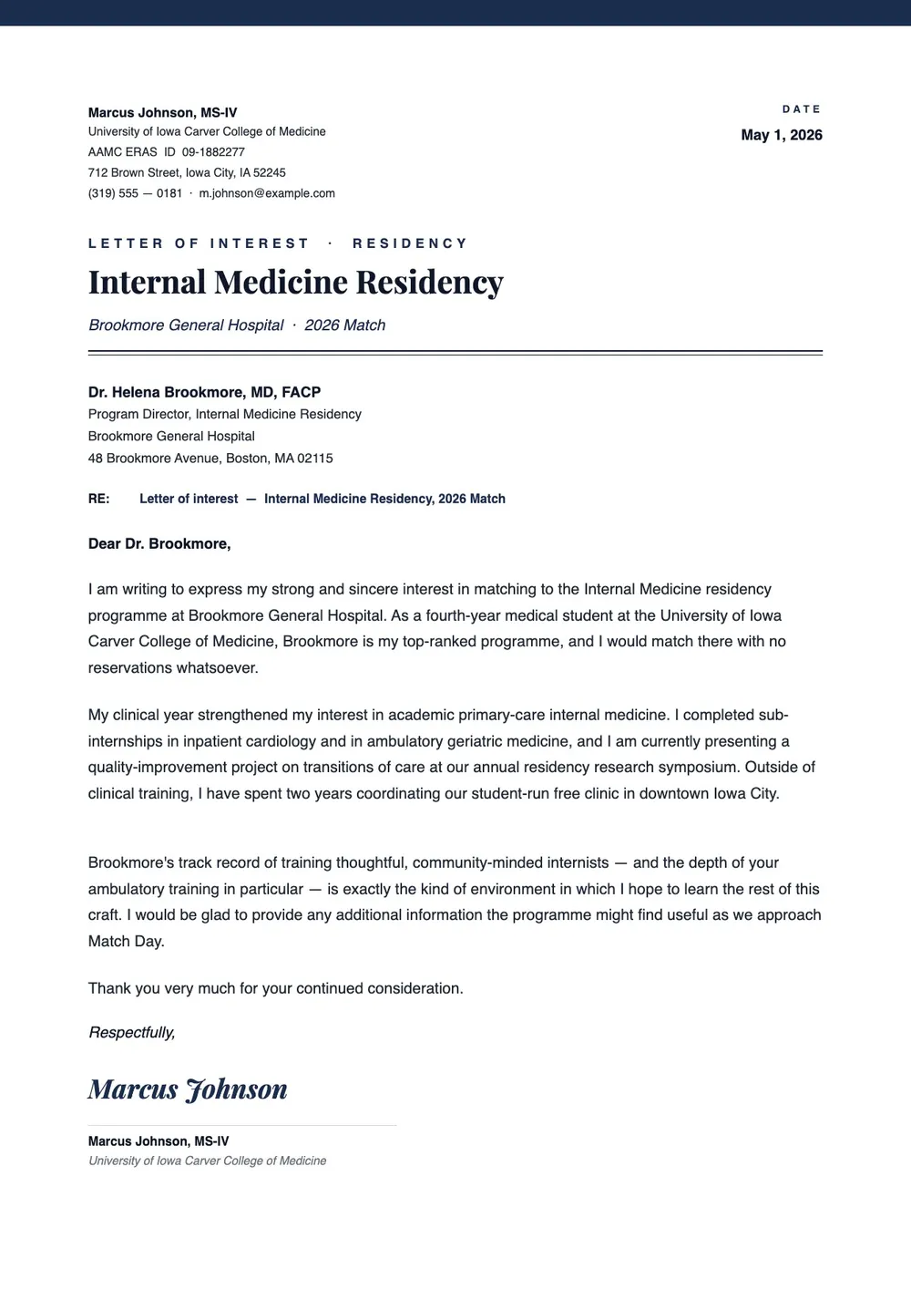 letter-of-interest-residency form