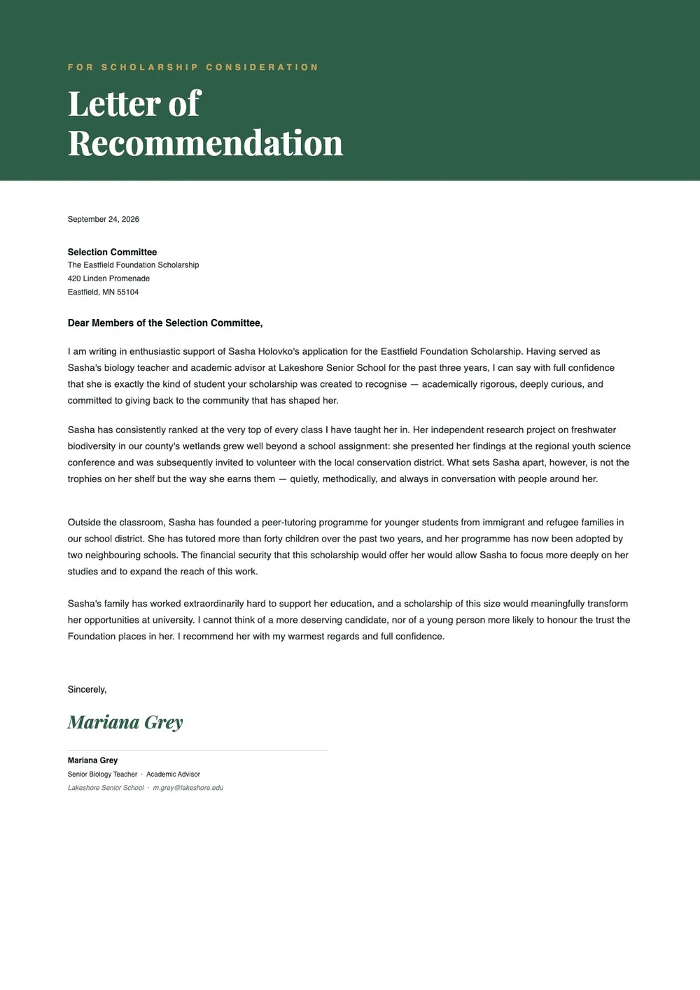 letter-of-recommendation-for-scholarship form
