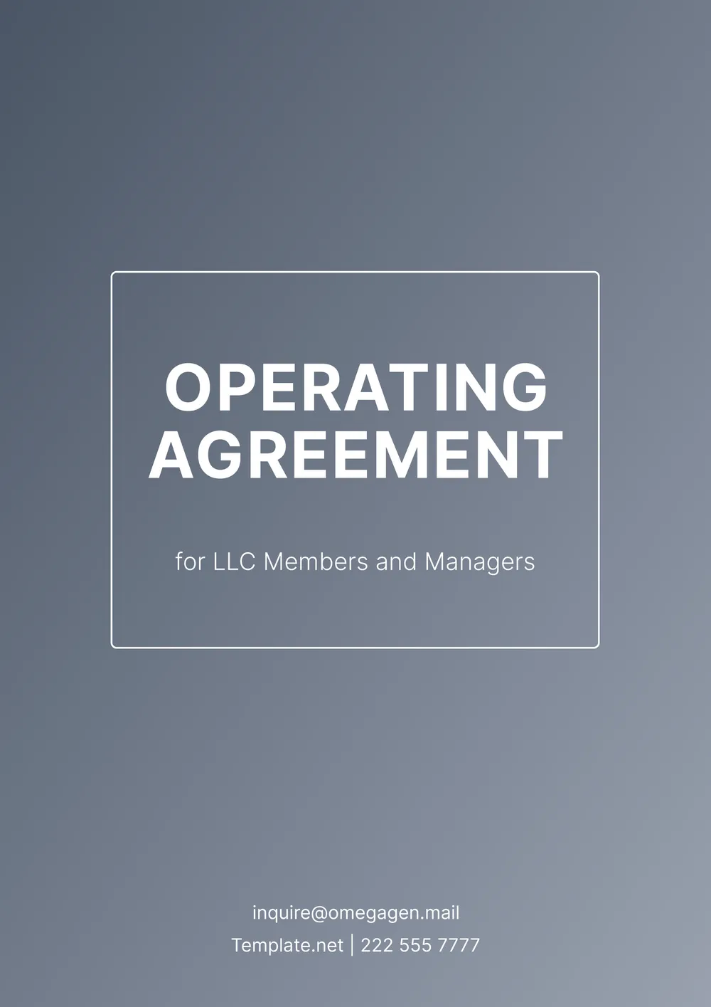 llc-operating-agreement form