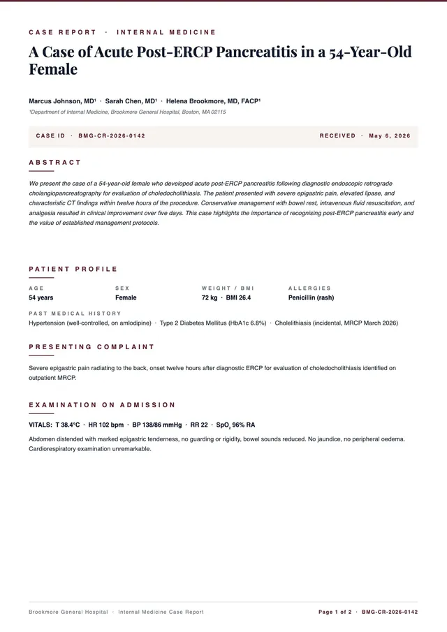 Medical Case Report