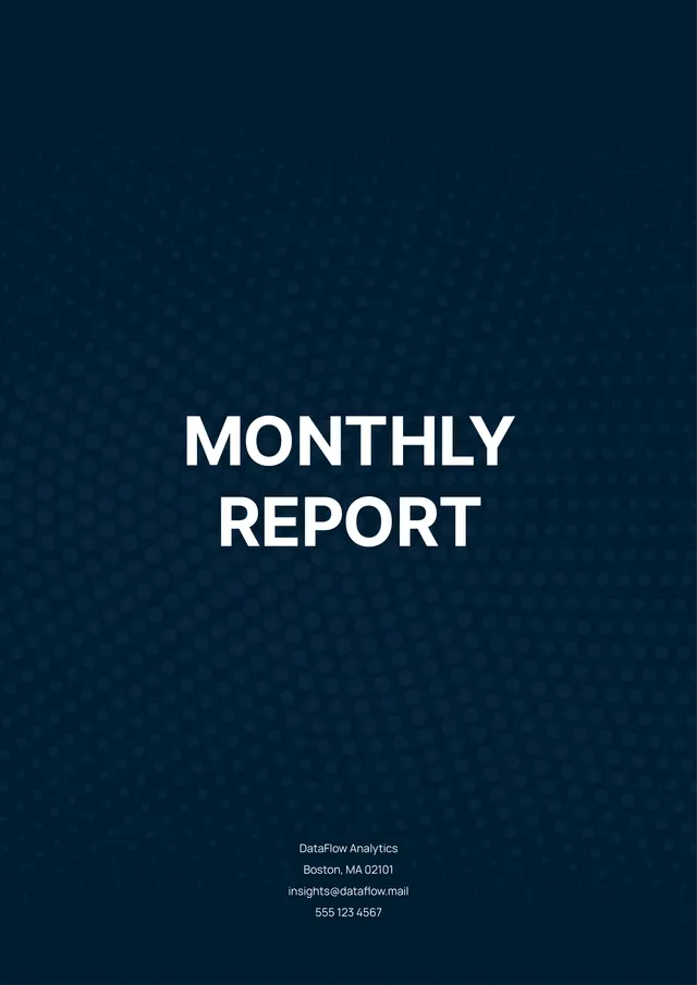 Monthly Report Template