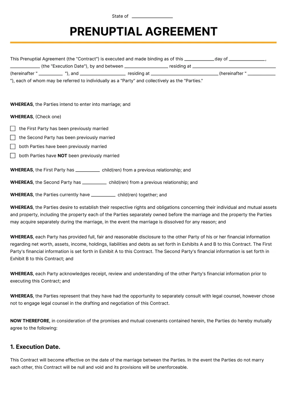 prenuptial-agreement form